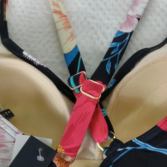 Dreamsuit Swimsuit Size 8 Black Floral Mircle Brands One Piece Slimming Control - Picture 10 of 16